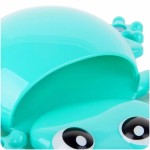 Toothbrush and toothpaste holder, frog, light blue color